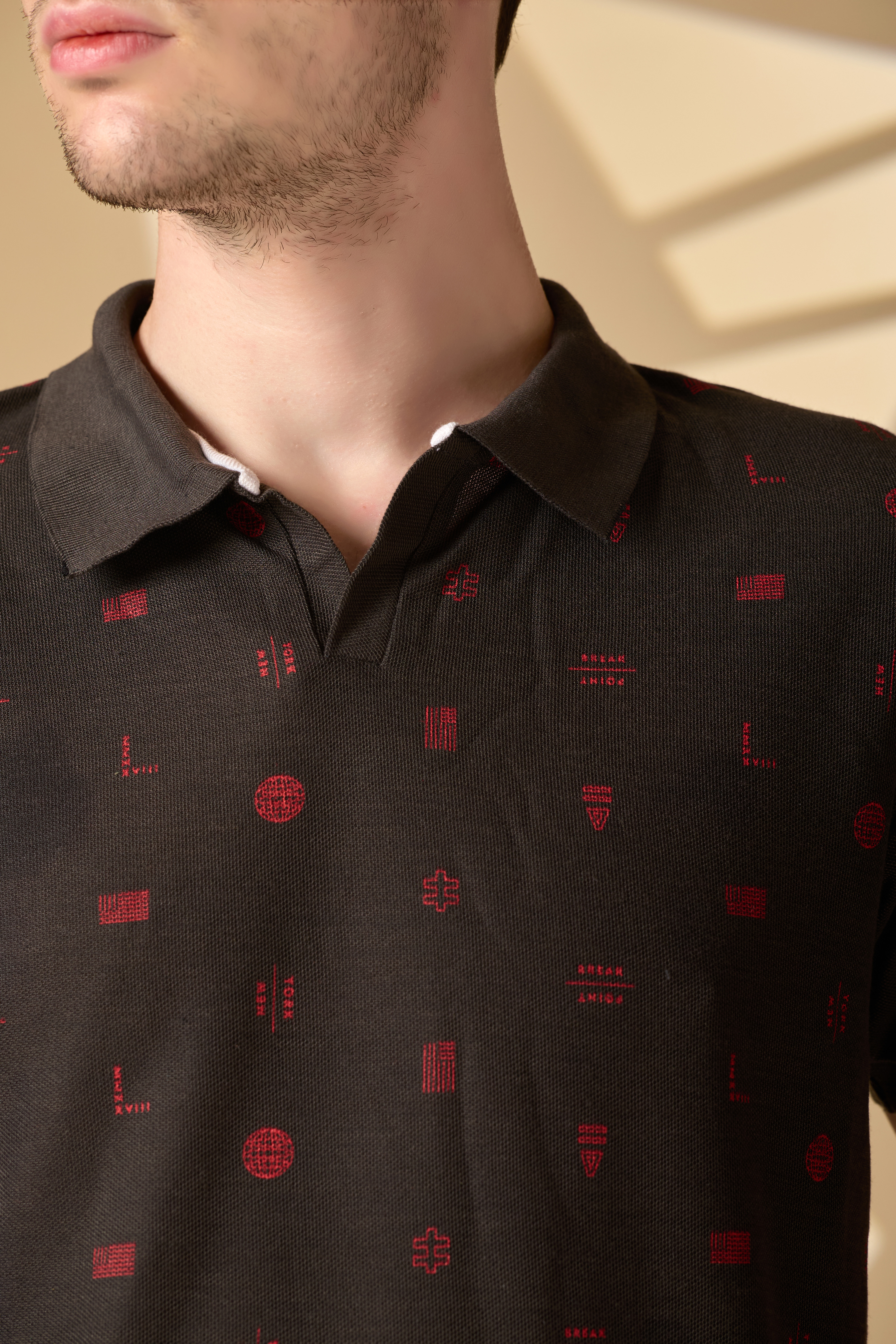 Men's Printed Polo T-Shirt